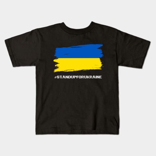 Stand Up For Ukraine Kids T-Shirt by Yasna